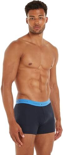 Tommy Hilfiger Uomo Pantaloncino Boxer Confezione da 3 Intimo, Blu (Valley Yellow/Blue Spell/Des Sky), L