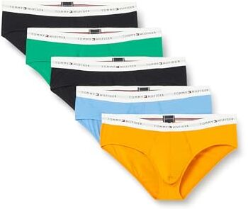 Tommy Hilfiger Slip Confezione da 5 Uomo Intimo, Multicolore (Rich Oc/Des Sk/Blue Sp/Des Sk/Green), L