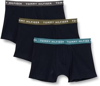 Tommy Hilfiger Pantaloncino Boxer Uomo Confezione da 3 Intimo, Multicolore (Frosted Green/Army Green/Dark Ash), M