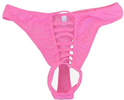 Es Uomo Sexy Tanga Intimo O-ring Sissy Briefs Slip Trasparente Underwear