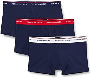 Tommy Hilfiger 3P LR TRUNK Boxer a vita bassa, Uomo, Multicolore (Multi / Peacoat), S