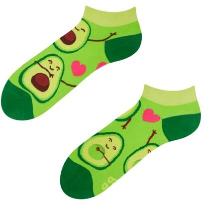 Dedoles Calzini Unisex Donna Uomo & Bambini Calze Cotone con tanti Design divertenti sinistra destra diversi, colore: Verde, disegno: Passione Avocado (alla caviglia), taglia: 39-42