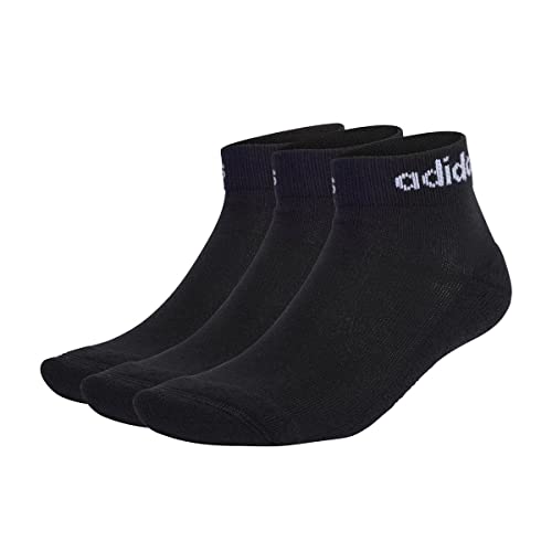 Adidas Linear Cushioned 3 Pairs Calzini, Black/White, XL