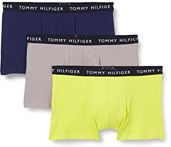 Tommy Hilfiger Tronco 3p Bermuda, Acid Citrus/Yale Blue/Sublunar, S (Pacco da 3) Uomo