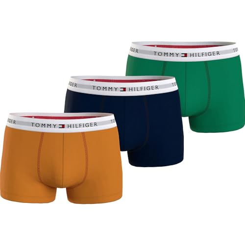 Tommy Hilfiger Uomo Pantaloncino Boxer Confezione da 3 Intimo, Multicolore (Rich Ocre/Des Sky/Olympic Gr), M