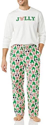 Amazon Essentials Disney   Marvel   Star Wars Set da Notte Pigiama in Flanella Uomo, Mickey Holiday Mens, L