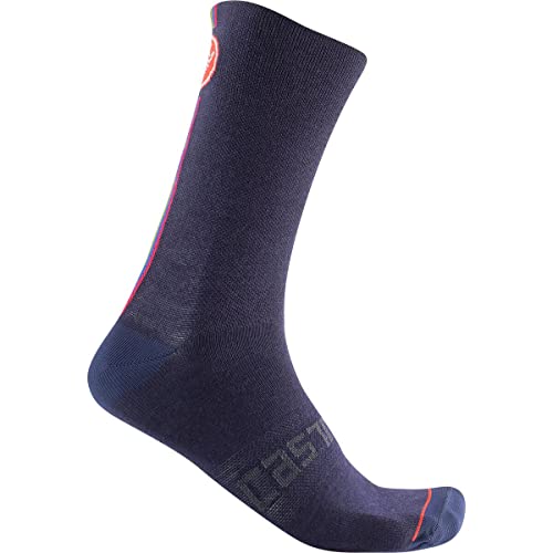 CASTELLI RACING STRIPE 18 SOCK Calzini Unisex Adulto, SAVILE BLUE XXL