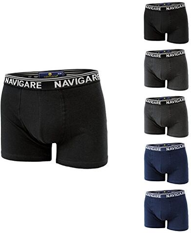 Navigare 6 Boxer Uomo Cotone Elasticizzato con Elastico Esterno Assortito Art.573/E (TG.7)