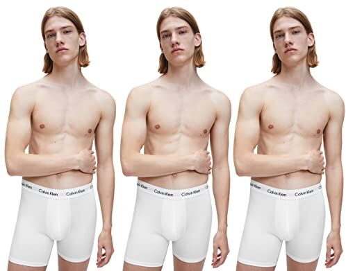 Calvin Klein Boxer Brief 3pk 000nb1770a, Boxer aderenti Uomo, Bianco (White), XL