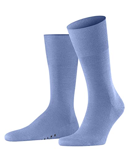 Falke Airport M SO lana cotone tinta unita 1 paio, Calzini Uomo, Blu (Cornflower Blue 6554), 43-44