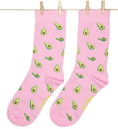 Roits Calze Avocado Rosa Uomo 41-46 Calzini Fantasia Divertenti Disegni Colorati Originali Simpatici Accessori Regalo Frutta