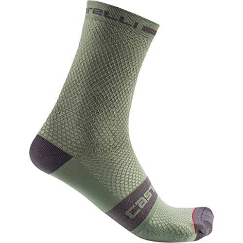 CASTELLI SUPERLEGGERA T 12 SOCK DEFENDER GREEN Calzini XL