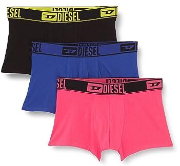 Diesel Umbx-damienthreepack, Boxer Uomo, Multicolore (E6719-0hiaw), XL (Pacco da 3)