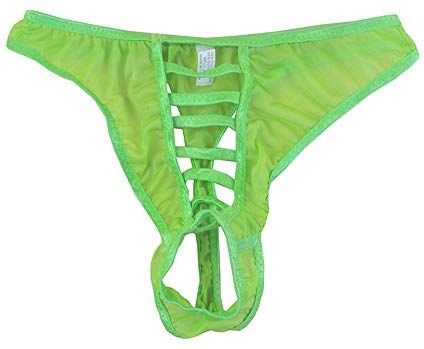 Es Uomo Sexy Tanga Intimo O-ring Sissy Briefs Slip Trasparente Underwear