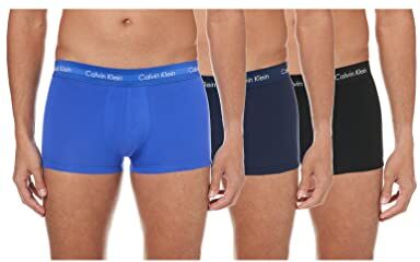 Calvin Klein Low Rise Trunk 3pk , Boxer a vita bassa Uomo, Multicolore (Black/Blueshadow/Cobaltwater Dtm Wb), XL