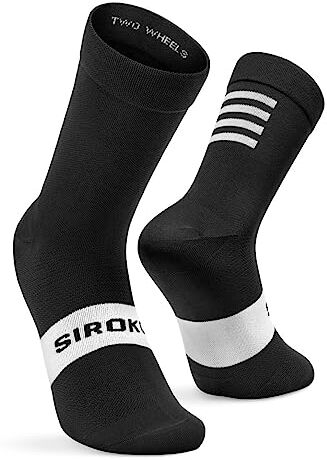 SIROKO Calze da Ciclismo  M-L Nero