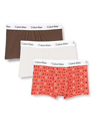 Calvin Klein Low Rise Trunk 3pk , Boxer a vita bassa Uomo, Multicolore (Sd Lg Pr_cl Mln,gx Gy,br Bt W/Wh Wb), M