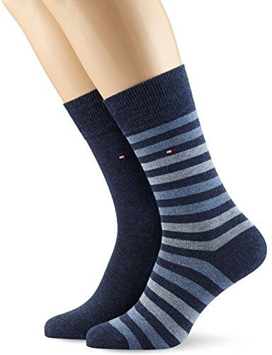 Tommy Hilfiger Clssc Sock 472001001 Calzini, Blu (Jeans), 43-46 Uomo (Pacco da 2)