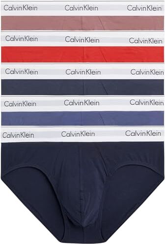 Calvin Klein Slip Hipster Confezione da 5 Uomo Cotone Elasticizzato, Multicolore (Bl Ind Shrl Pom Rd Cap Rs Spksy), XXL