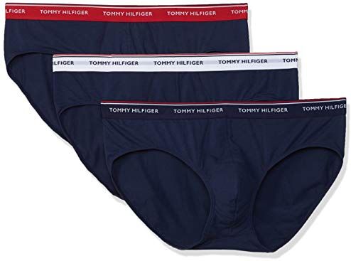 Tommy Hilfiger 3P Brief  Slip, Multicolore (Multi/Peacoat), XXL (Pacco da 3) Uomo