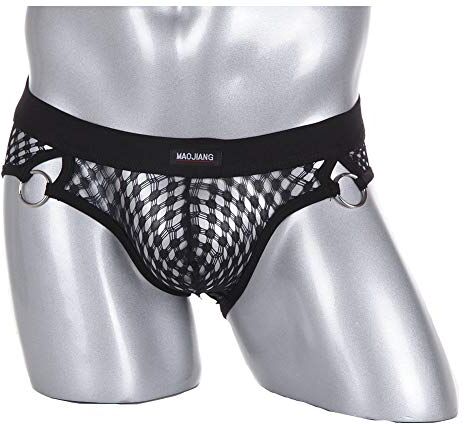 Es Uomo Slip Maglia Jockstrap Bulge Pouch Trasparente Underwear Tanga String M1403