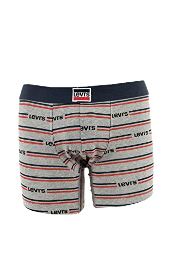 Levis Sportswear Organic Cotton Men's Boxer Briefs 2 Pack Slip, Grey Melange/Navy, L Uomini
