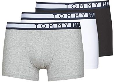 Tommy Hilfiger 3P Trunk Wb, Boxer Uomo, Pvh Black/Pvh White/Grey Htr, M