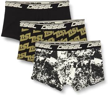 Diesel Umbx-damienthreepack, Boxer Uomo, Multicolore (E6807-0sjau), XL (Pacco da 3)