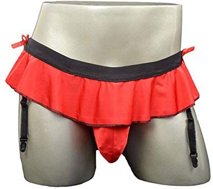 Es Uomo Sexy Tanga Intimo Sissy Briefs Slip Gonna Clip Di Giarrettiera Underwear