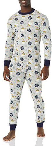 Amazon Essentials Disney   Marvel   Star Wars Pigiama in cotone aderente Uomo, Star Wars Winter Mens Snug-fit, M