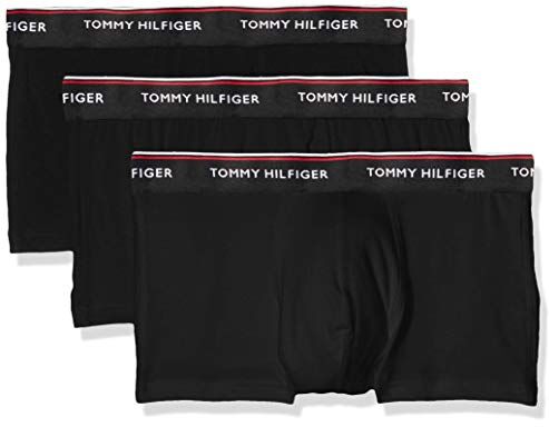 Tommy Hilfiger Pantaloncino Boxer Vita Bassa Uomo Confezione da 3 Cotone, Nero (Black), XL