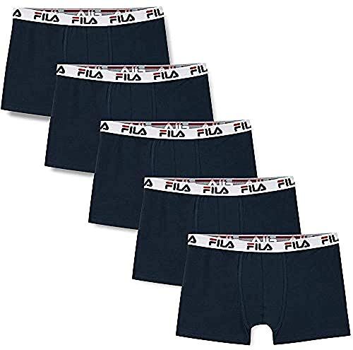 Fila Fu5016/5 Boxer Uomo, Blu (NAVY 321), XS, 5 pezzi