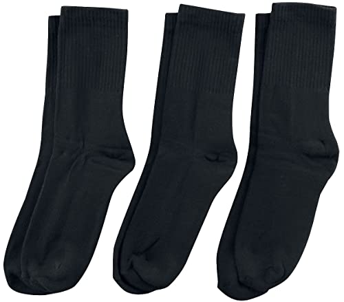 Urban Classics Sport Socks 3-Pack Calzini, Nero (Black 7), 54 Uomo