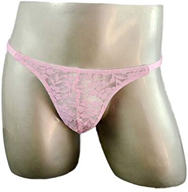 Es Uomo Sexy Tanga Slip Pizzo Sissy Briefs Slip Intimo Trasparente Underwear Multicolore