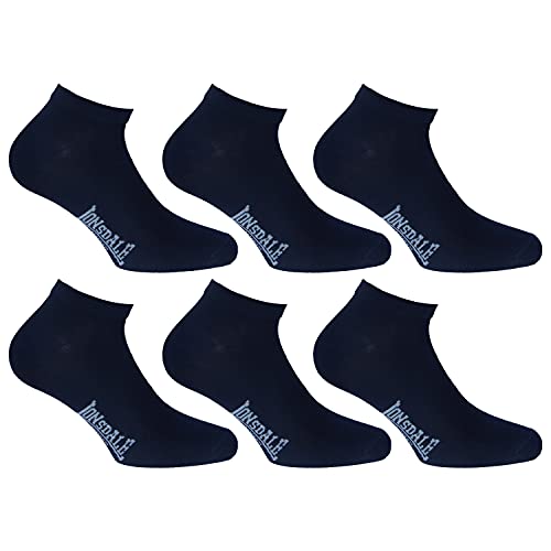 Lonsdale Sneaker 6 Paia di calzini alla caviglia, ottima qualità di cotone (Blu, 43-46)