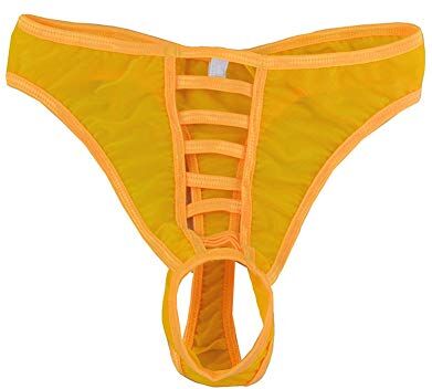 Es Uomo Sexy Tanga Intimo O-ring Sissy Briefs Slip Trasparente Underwear