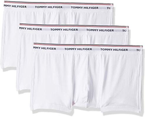 Tommy Hilfiger Pantaloncino Boxer Vita Bassa Uomo Confezione da 3 Cotone, Bianco (White), M