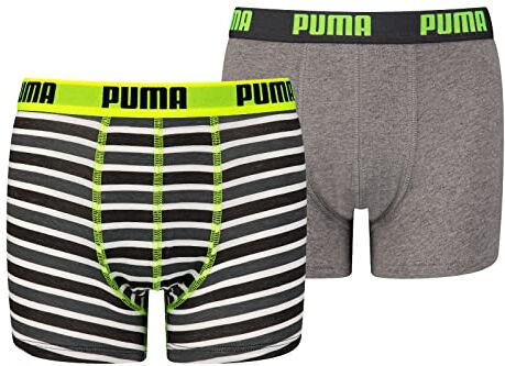 Puma Boxer, Biancheria intima Unisex Bambini e ragazzi, Giallo/Grigio, 134-140