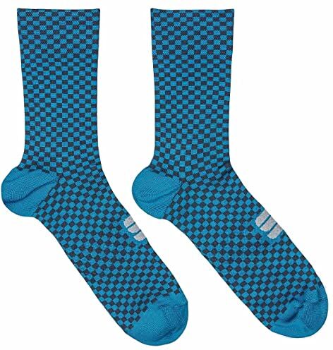 Sportful 1122021 CHECKMATE SOCKS Calzini Unisex BLUE SEA BERRY BLUE S