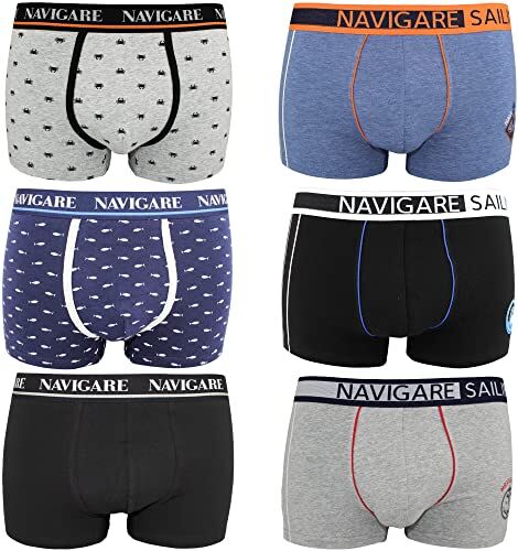 Navigare Boxer, Multicolore Pacco da 6 (B21110-B21104) TG 3/S