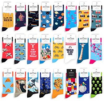 ALTER SOCKS AlterSocks calzini divertenti calze donna e uomo calze simpatiche calze divertenti come regalo, cotone, taglia unica (Pizza blu)