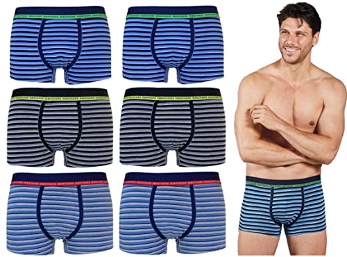 Navigare 6 Boxer Uomo Underwear Mutanda Intimo Elasticizzato Elastico Esterno Varie Fantasie (M, 21169Z)