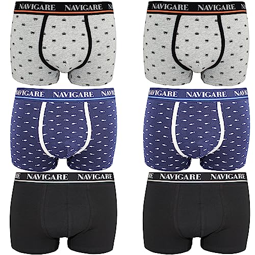 Navigare Boxer, Multicolore Pacco da 6 (B21104) TG 7/XXL