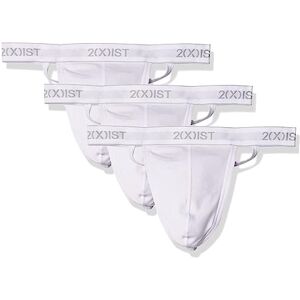 2(x)ist Perizoma da Uomo Essential Cotton 3 Pack Y-Back, Bianco, Small 2(x)ist Perizoma da Uomo Essential Cotton 3 Pack Y-Back, Bianco, Small