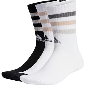 Adidas Bold 3-Stripes Cushioned, Calzini (3 Paia), Bianco/Nero/Bianco, Ks, Unisex-Adult Adidas Bold 3-Stripes Cushioned, Calzini (3 Paia), Bianco/Nero/Bianco, Ks, Unisex-Adult