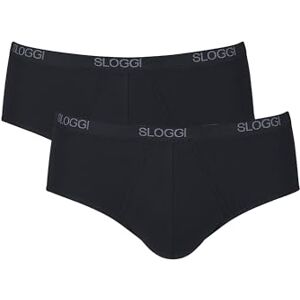 Sloggi men , Basic Midi 2P, Slip, Uomo, Nero (Black), 6 Sloggi men , Basic Midi 2P, Slip, Uomo, Nero (Black), 6
