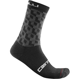 CASTELLI Cubi 18 Sock, Calzini Unisex – Adulto, Black, S/M CASTELLI Cubi 18 Sock, Calzini Unisex – Adulto, Black, S/M