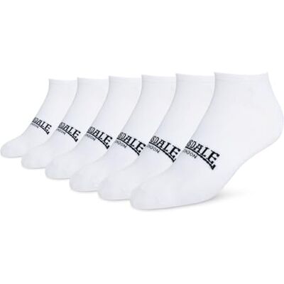 Lonsdale HAYLES, calzini da ginnastica unisex, confezione da 6, bianco/nero, 43-46 Lonsdale HAYLES, calzini da ginnastica unisex, confezione da 6, bianco/nero, 43-46
