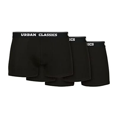 Urban Classics Cotone Organico Set da 3 Boxer Uomo Confezione da 3 Pezzi, Nero + Nero + Nero, S Urban Classics Cotone Organico Set da 3 Boxer Uomo Confezione da 3 Pezzi, Nero + Nero + Nero, S