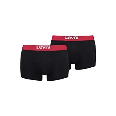 Levis Trunk, Biancheria intima Uomo, Nero/Rosso, XL Levis Trunk, Biancheria intima Uomo, Nero/Rosso, XL